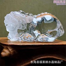 白水晶貔貅擺件 招財納福 透明磨砂可選~善緣堂 歷史價格詳細信息