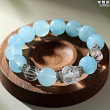 品質天然白水晶海藍寶紫水晶彈力手串小清新手錬女趙露思平替 歷史價格詳細信息