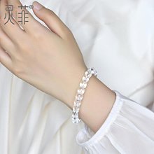 收藏級天然白水晶手錬冰種白水晶原石單圈透明珠子散珠佛珠手串女 歷史價格詳細信息