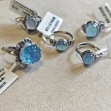 天然海藍寶戒指S925銀女飾主石4 6  潮流-哈囉好物 歷史價格詳細信息