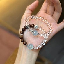 復古 天然紫水晶 藍拖帕 白水晶 橄欖石S925純銀手鏈 日系輕奢 歷史價格詳細信息