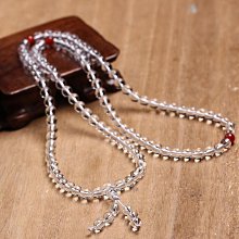 白水晶佛珠108顆手鍊原礦金剛薩埵念珠手串掛件禮物男女飾品 歷史價格詳細信息