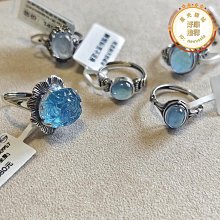 天然海藍寶戒指S925銀女飾主石4 6  潮流-哈囉好物 歷史價格詳細信息