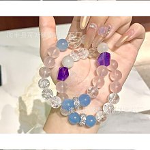 海藍寶手鍊 天然水晶手鍊 女 防小人手鍊 海藍寶手珠 歐泊蛋白石 白水晶手鍊 浪漫蝴蝶結 雪花吊墜  朋友禮物手鏈 歷史價格詳細信息