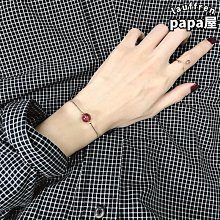 純銀手錬女草莓晶簡約天然粉水晶招桃花森系ins小眾泰銀手串 歷史價格詳細信息