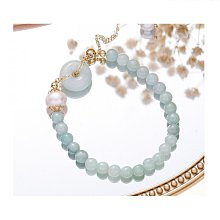 水晶手錬女優雅氣質翡翠平安扣手串粉晶紫鋰輝草莓晶手飾 歷史價格詳細信息