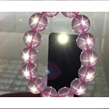 天然莫三比克星光粉水晶單圈手串 紫莫粉表面六芒星光晶體通透diy 歷史價格詳細信息