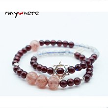 【多多】天然草莓晶粉水晶純銀手錬 招桃花小眾簡約 原創粉晶手串閨蜜禮物 歷史價格詳細信息