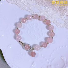 【多多】天然草莓晶粉水晶純銀手錬 招桃花小眾簡約 原創粉晶手串閨蜜禮物 價格比較,價格查詢,歷史價格詳細信息
