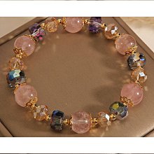 【締造】晶生緣 馬達加斯加粉晶手錬天然 老礦粉色水晶馬粉手串招桃花禮物 歷史價格詳細信息