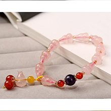 【締造】晶生緣 馬達加斯加粉晶手錬天然 老礦粉色水晶馬粉手串招桃花禮物 歷史價格詳細信息