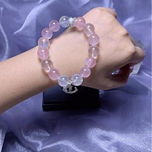 莫粉手串卡15左右 不是凈體 天然水晶默認瑕疵、不 首飾 水晶 手鐲 二手【紫竹齋】468 歷史價格詳細信息