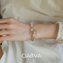 oar馬達加斯加粉晶手錬女招桃花草莓晶金發晶珍珠天然水晶手串 歷史價格詳細信息