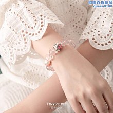 【水月】粉晶手串時尚多圈水蜜桃爆款手串可愛女款設計文藝小眾款手串手鍊 歷史價格詳細信息
