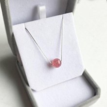 S925純銀天然草莓晶粉水晶圓珠銀珠原創清新女士銀手鏈手串手鐲特艾超夯 精品 歷史價格詳細信息