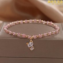 ins小眾設計天然碧璽串珠腳鍊女夏季輕奢性感足鏈時尚個性腳踝鏈選免運 歷史價格詳細信息