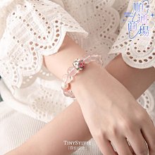 綬實天然粉水晶手錬女款馬達加斯加粉晶粉色芙蓉石桃花單圈散珠手串 歷史價格詳細信息