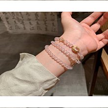 額達粉晶草莓晶貔貅雙圈手串招財招桃花小清新學生閨蜜可愛禮物手錬女 歷史價格詳細信息