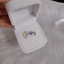 天然坦桑尼亞進口*天然坦桑石海洋之心AAA級6mm丹泉石純銀包邊戒指活圍活口戒子珠寶玉石首飾飾品出清款-鴻運飾品 歷史價格詳細信息