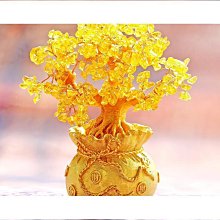 【締造】黃水晶發財樹擺件黃金色搖錢樹黃色金錢樹客廳開業裝飾禮品吉祥物 歷史價格詳細信息