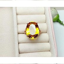 純銀黃水晶戒子/A/B款-鴻運飾品 歷史價格詳細信息