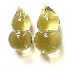 天然黃水晶葫蘆吊墜   顏色黃、晶體通透，規格68*37*31mm 水晶 擺件 文玩 二手【紫竹齋】1013 歷史價格詳細信息
