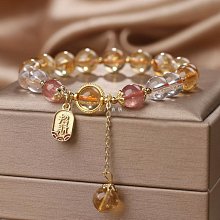 天然草莓晶手鍊女輕奢小蜜蜂轉運手串招桃花ins小眾設計閨蜜手環-玲瓏心飾 歷史價格詳細信息