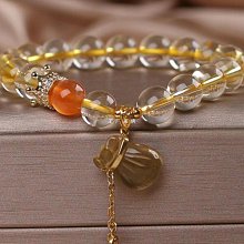 天然水晶手鍊女新款diy時尚手串海藍寶粉晶手鍊原創設計 歷史價格詳細信息