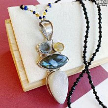 白月光石 月光石 拉長石 吊墜 吊飾 蛋面 天然 ❤水晶玉石特賣#B398-5 歷史價格詳細信息