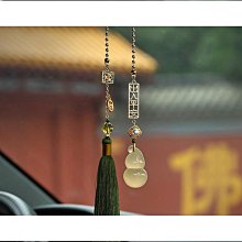 汽車掛件創意黃楊木蓮花高檔車內飾品車載後視鏡平安掛飾車上裝飾 歷史價格詳細信息