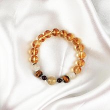 【蔚然】巴西黃水晶多圈手鍊女時尚深黃金橘晶體好天然黃水晶手鍊 歷史價格詳細信息