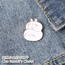 Chu Rabbit’s Closet 可愛卡通 小白兔的夏日花卉 兔子 幸運草 釘扣/別針/胸針/徽章 衣服/包包裝飾 歷史價格詳細信息
