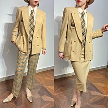 售出 Burberry正品 100%wool深藍純羊毛獵裝式針織羊毛 西裝外套羊毛外套XS 歷史價格詳細信息