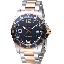 浪琴錶 LONGINES 深海征服者 44mm 藍浪鬼 L38414966 藍水鬼 300m 機械自動上鏈 錶況內詳 歷史價格詳細信息