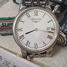浪琴 Longines 正裝錶 大三針 日曆 藍鋼指針 通勤錶 商務 鋼帶 機械錶 背透 巨擘 名匠 優雅 麥穗紋 年曆 白色 歷史價格詳細信息