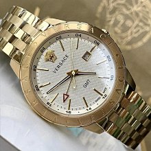 現貨VERSACE Univers GMT 褐色錶盤 黑色皮革錶帶 石英 男士手錶 VEBK00218 歷史價格詳細信息