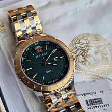現貨VERSACE Univers GMT 褐色錶盤 黑色皮革錶帶 石英 男士手錶 VEBK00218 歷史價格詳細信息