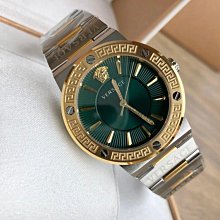 現貨VERSACE Greca Logo 藍色面錶盤 銀色不鏽鋼錶帶 石英 女士手錶 VEVH00520 歷史價格詳細信息