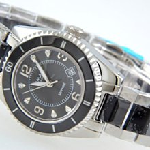 (六四三精品)中型歐美仕最高檔黑陶瓷手錶.藍寶石水晶鏡面.防水佳.蝴蝶扣! 歷史價格詳細信息