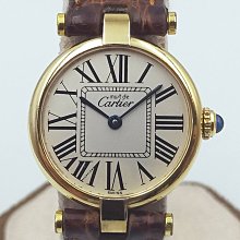 Cartier 卡地亞 經典 純牛皮 酒紅色 雙馬鞍包 肩背包 名牌精品包 二手真品 有 LV CHANEL 歷史價格詳細信息