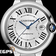 Cariter 卡地亞 藍氣球 Ballon Bleu 自動機芯 原鑲鑽圈 33MM 白鋼 山度士 盒單全 歷史價格詳細信息