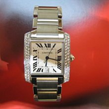 【愛錶回春中心】  Cartier 加鑲鑽後 再鍍白K..... (專業代鑲鑽石 回春.請自備錶)~ 歷史價格詳細信息