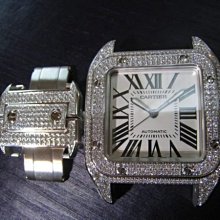 【愛錶回春中心】  Cartier 加鑲鑽後 再鍍白K..... (專業代鑲鑽石 回春.請自備錶)~ 歷史價格詳細信息