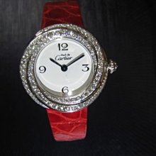 【愛錶回春中心】  Cartier 加鑲鑽後 再鍍白K..... (專業代鑲鑽石 回春.請自備錶)~ 歷史價格詳細信息