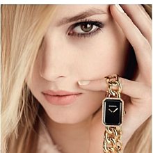 Chanel Premiere Rocks皮革交織18K金鍊帶八角形鏡面石英錶(黑X金-M) 歷史價格詳細信息