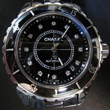 CHANEL 香奈兒  J12 黑色 陶瓷 38mm 機械腕錶. 歷史價格詳細信息
