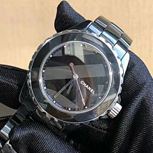 CHANEL香奈兒黑陶瓷J12 半天星鑲鑽面盤機械錶 歷史價格詳細信息