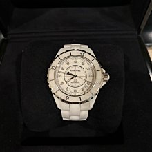 CHANEL 香奈兒 H1628 J12 33MM 白色陶瓷 日期原鑲鑽石鑽錶 石英錶 女錶 歷史價格詳細信息