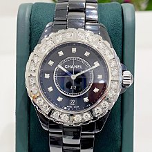 CHANEL 香奈兒  J12 黑色 陶瓷 38mm 機械腕錶. 歷史價格詳細信息