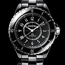 CHANEL 香奈兒  J12 黑色 陶瓷 38mm 機械腕錶. 歷史價格詳細信息